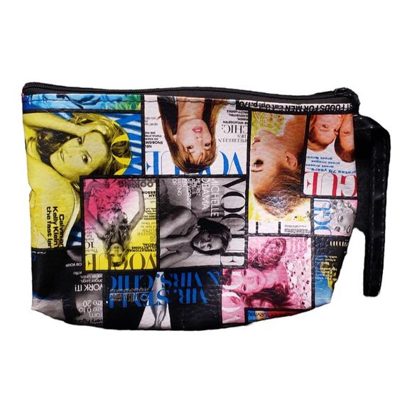 Vogue Variety Magazine Cover Clip Art Accessory Makeup Office Pouch Travel Case - Picture 1 of 8